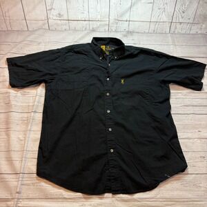 Browning Hunting Button Down Shirt Vented Black Men's Size XL
